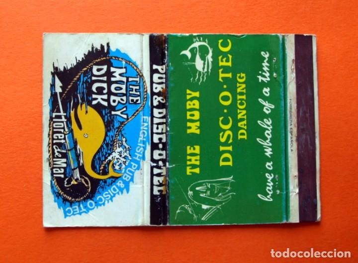 Cajas de Cerillas: Carter&iacute;ta de cerillas - pub y disc-o-tec - the moby dick - lloret de mar -