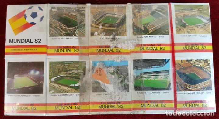 Cajas de cerillas: COLECCI&Oacute;N DE 10 CAJAS DE CERILLAS. MUNDIAL DE FUTBOL ESPA&Ntilde;A 1982.