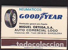 Cajas de cerillas: CAJA CERILLAS NEUMATICOS GOODYEAR - Foto 1