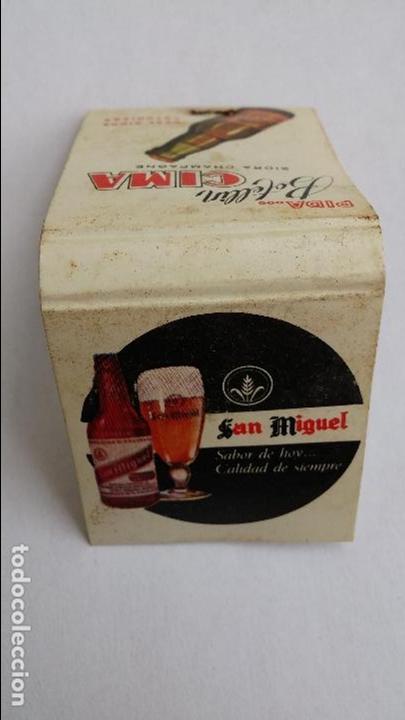 Cajas de Cerillas: Caja de cerillas de cerveza san miguel