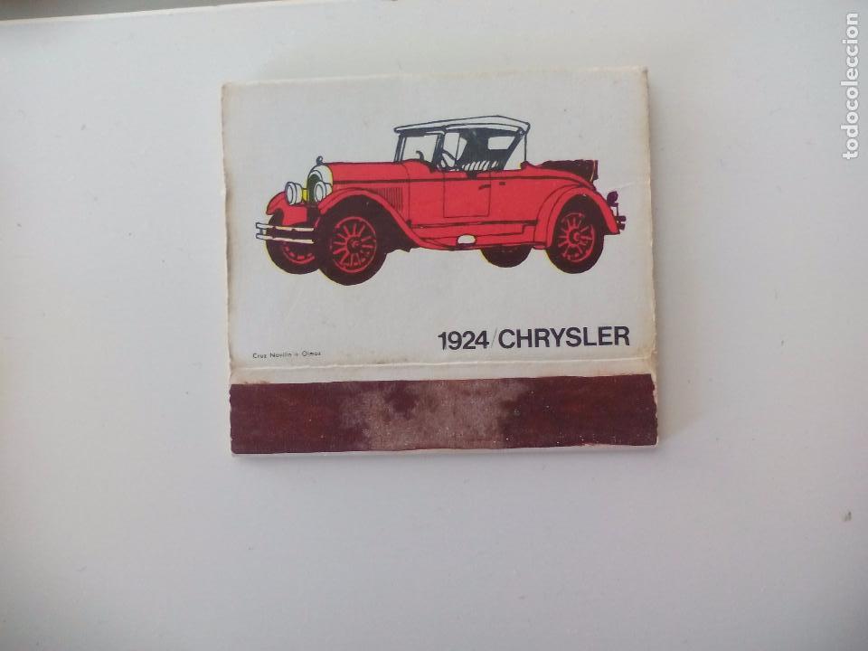 Cajas de Cerillas: 1924 Chrysler Fosforos de pirineo Serie coches antiguos.Caja de cerillas Matchbox allumettes Matches
