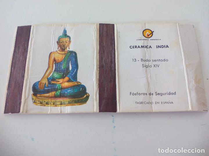 Cajas de Cerillas: n&ordm; 1 Buda Sentado S XIV Serie Cer&aacute;mica India Caja de cerillas Matchbox allumettes Matches