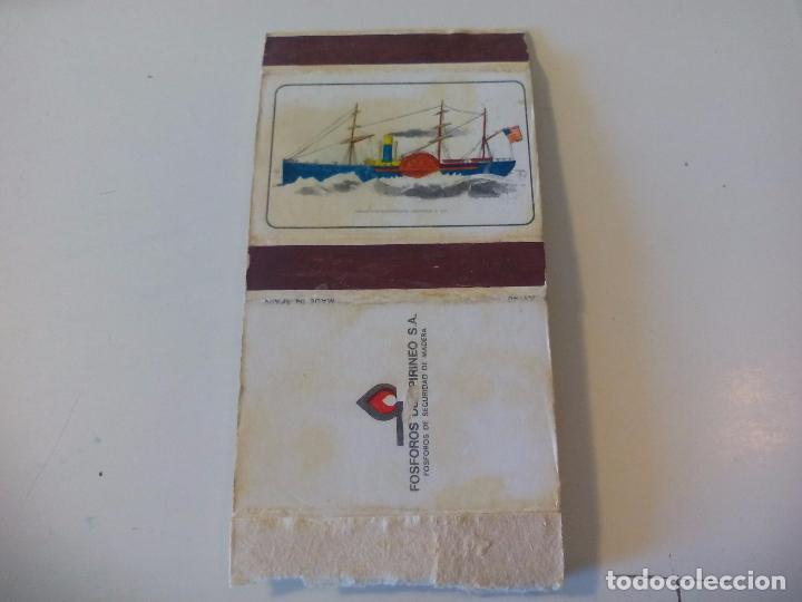 Cajas de Cerillas: Vapor norteamericano. Barco. F&oacute;sforos del pirineo. Caja de cerillas