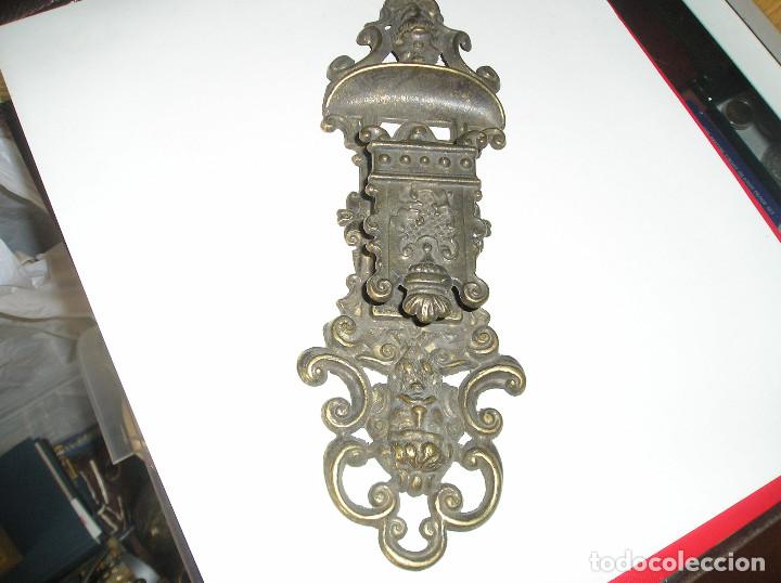 Caixas de F&oacute;sforos: FANT&Aacute;STICO APLIQUE DE BRONCE MUY ANTIGUO PARA CAJA DE CERILLAS