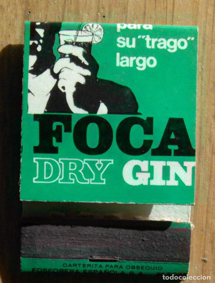 Cajas de cerillas: CAJA DE CERILLAS GINEBRA FOCA DRY GIN