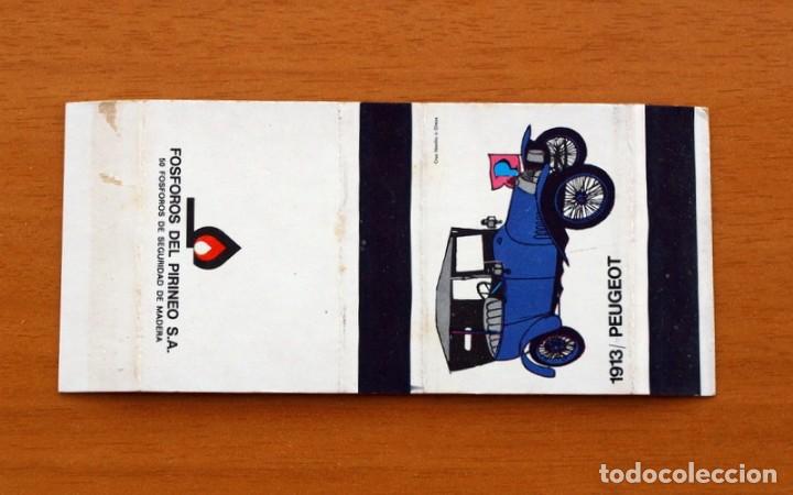 Cajas de Cerillas: Caja de cerillas - Serie Coches antiguos - 1913, Peugeot - Fosforos del Pirineo - A&ntilde;os 70