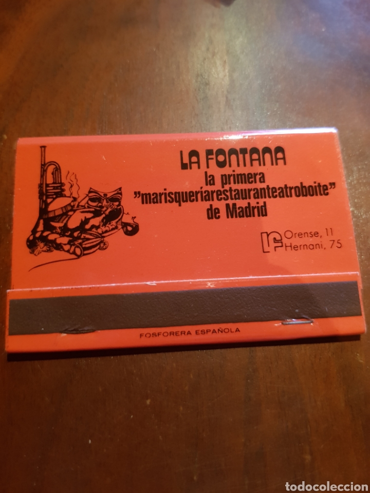 Matchboxes: Sin usar Cerillas - Madrid. LA FONTANA Marisquer&iacute;a Restaurante Atroboite. C/ Orense 11