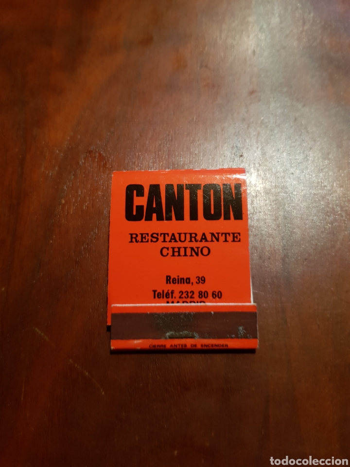 Bo&icirc;tes d'Allumettes: Caja de cerillas cant&oacute;n restaurante chino