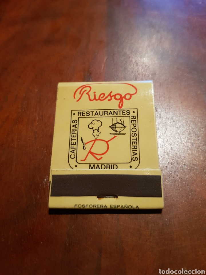 Scatole di Cerini: Caja de cerillas restaurante riesgo nueva sin usar