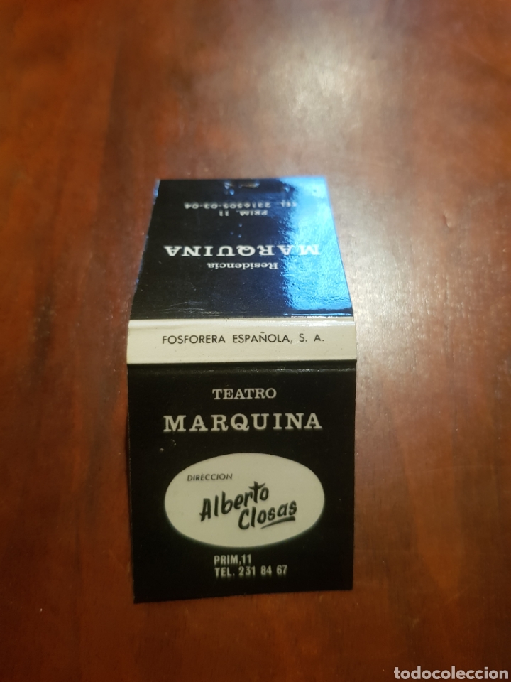 Bo&icirc;tes d'Allumettes: Caja de cerillas Teatro Marquina