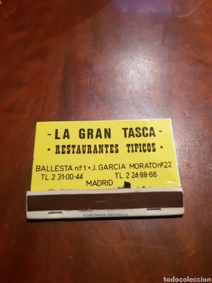 Cajas de cerillas: Caja de cerillas La gran tasca - Foto 1