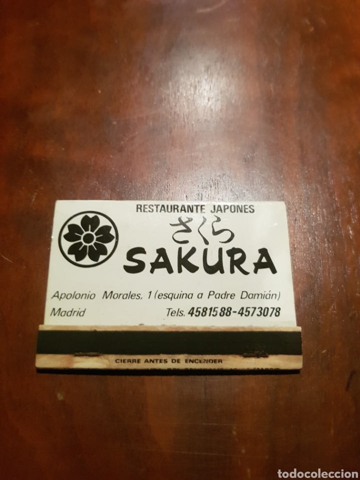 Cajas de cerillas: Restaurante japon&eacute;s Sakura - Foto 1