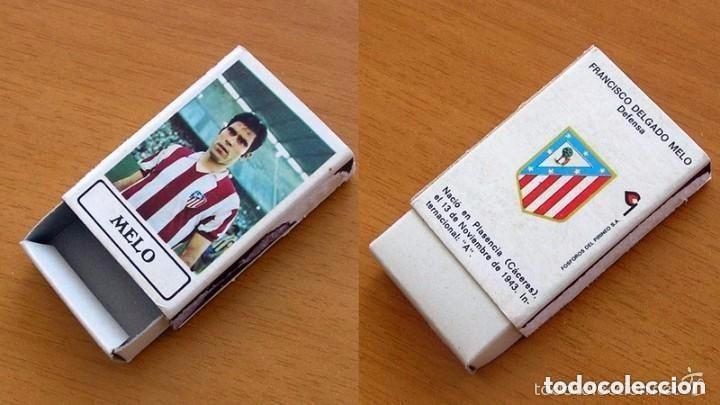 Cajas de cerillas: Atletico Madrid - Melo - Caja de cerillas - Fosforos del Pirineo, a&ntilde;os 70