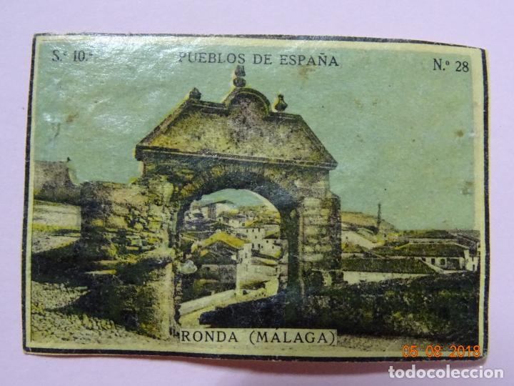 Cajas de Cerillas: Serie 10&ordf; PUEBLOS DE ESPA&Ntilde;A con RONDA M&aacute;laga - Cia Arrendataria de Fosforos 1920s