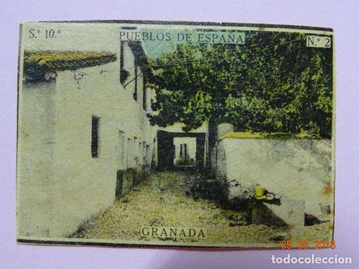 Cajas de Cerillas: Serie 10&ordf; PUEBLOS DE ESPA&Ntilde;A con GRANADA - Cia. Arrendataria de Fosforos 1920s.