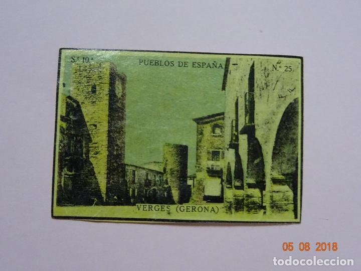 Cajas de Cerillas: Serie 10&ordf; PUEBLOS DE ESPA&Ntilde;A con VERGES Gerona - Cia. Arrendataria de Fosforos 1920s.