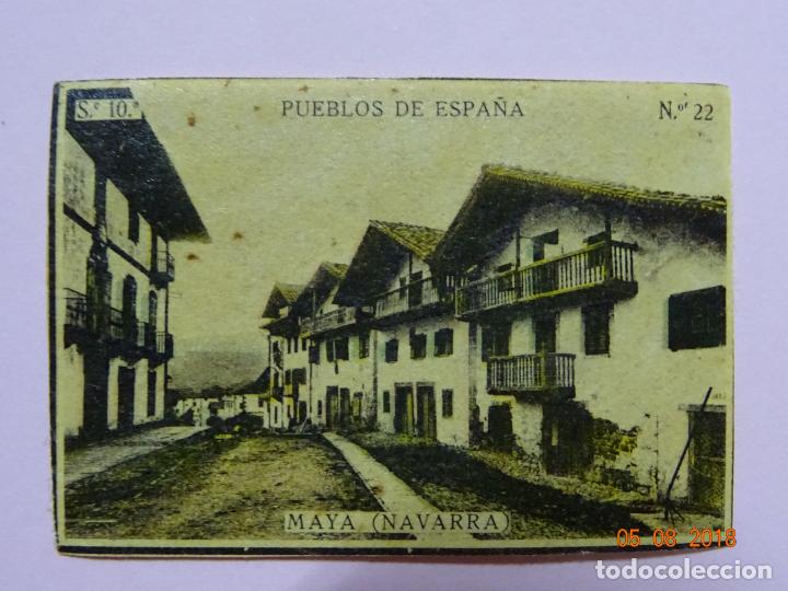 Cajas de Cerillas: Serie 10&ordf; PUEBLOS DE ESPA&Ntilde;A con MAYA Navarra - Cia. Arrendataria de Fosforos 1920s.