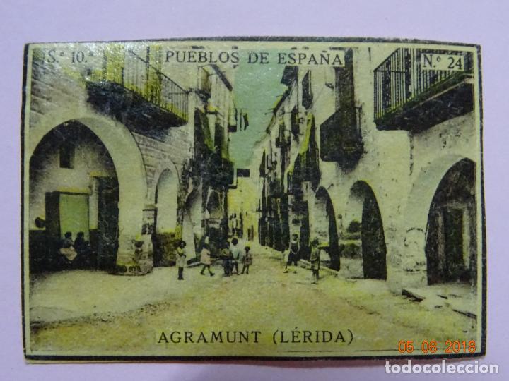 Cajas de Cerillas: Serie 10&ordf; PUEBLOS DE ESPA&Ntilde;A con AGRAM&Uacute;NT L&eacute;rida - Cia. Arrendataria de Fosforos 1920s.