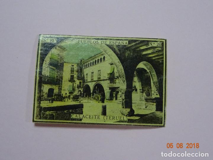 Cajas de Cerillas: Serie 10&ordf; PUEBLOS DE ESPA&Ntilde;A con CALACEITE Teruel - Cia. Arrendataria de Fosforos 1920s.