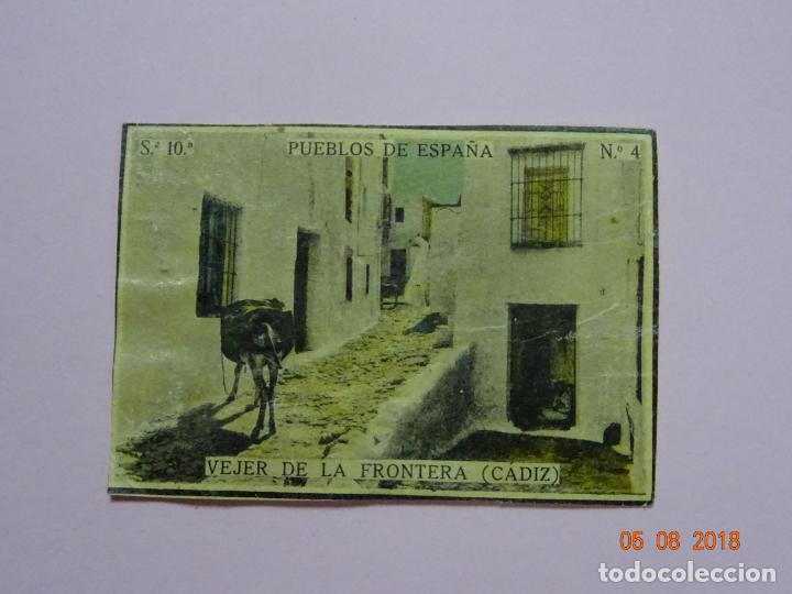 Cajas de Cerillas: Serie 10&ordf; PUEBLOS DE ESPA&Ntilde;A con VEJER DE LA FRONTERA C&aacute;diz - Cia. Arrendataria de Fosforos 1920s.