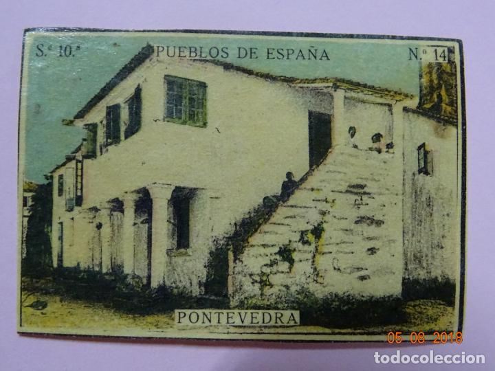 Cajas de Cerillas: Serie 10&ordf; PUEBLOS DE ESPA&Ntilde;A con PONTEVEDRA - Cia. Arrendataria de Fosforos 1920s.
