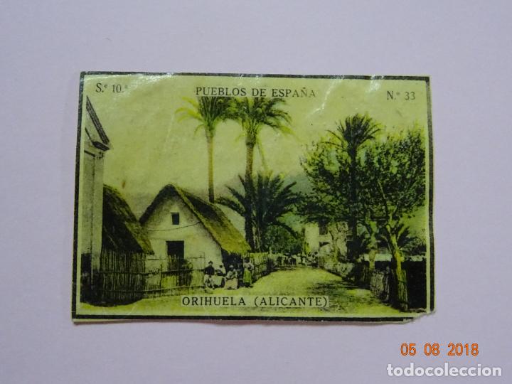 Cajas de Cerillas: Serie 10&ordf; PUEBLOS DE ESPA&Ntilde;A con ORIHUELA Alicante - Cia. Arrendataria de Fosforos 1920s.