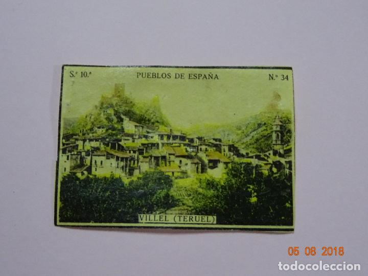 Cajas de Cerillas: Serie 10&ordf; PUEBLOS DE ESPA&Ntilde;A con VILLEL Teruel - Cia. Arrendataria de Fosforos 1920s.