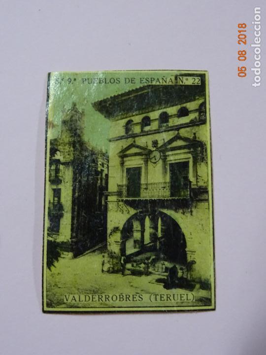 Cajas de Cerillas: Serie 9&ordf; PUEBLOS DE ESPA&Ntilde;A con VALDERROBRES Teruel - Cia. Arrendataria de Fosforos 1920s.