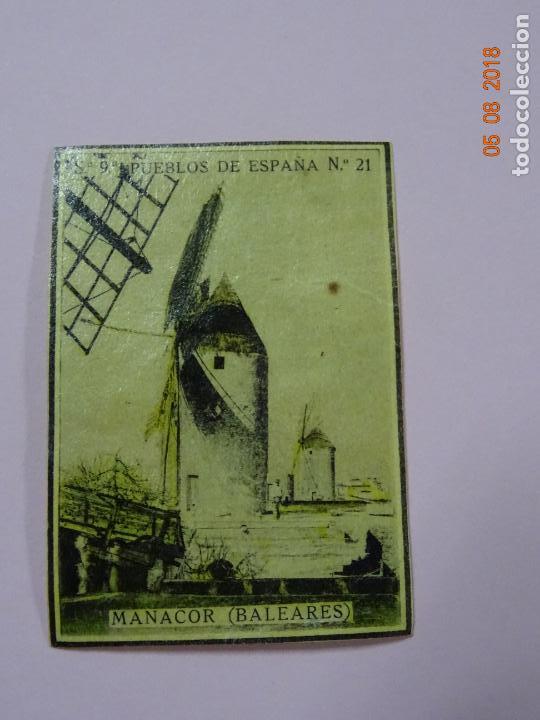 Cajas de Cerillas: Serie 9&ordf; PUEBLOS DE ESPA&Ntilde;A con MANACOR Baleares - Cia. Arrendataria de Fosforos 1920s.