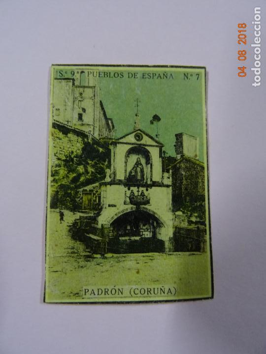 Cajas de Cerillas: Serie 9&ordf; PUEBLOS DE ESPA&Ntilde;A con PADR&Oacute;N Coru&ntilde;a - Cia. Arrendataria de Fosforos 1920s.