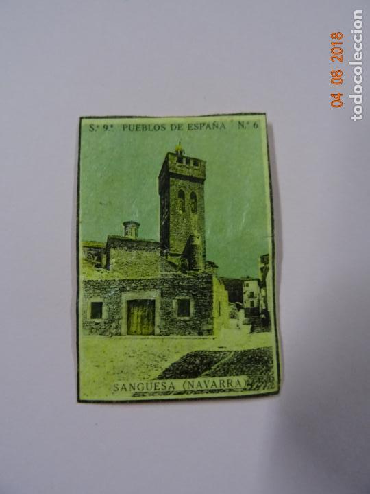 Cajas de Cerillas: Serie 9&ordf; PUEBLOS DE ESPA&Ntilde;A con SANG&Uuml;ESA Navarra - Cia. Arrendataria de Fosforos 1920s.