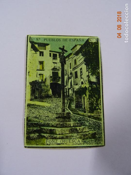 Cajas de Cerillas: Serie 9&ordf; PUEBLOS DE ESPA&Ntilde;A con FONZ Huesca - Cia. Arrendataria de Fosforos 1920s.
