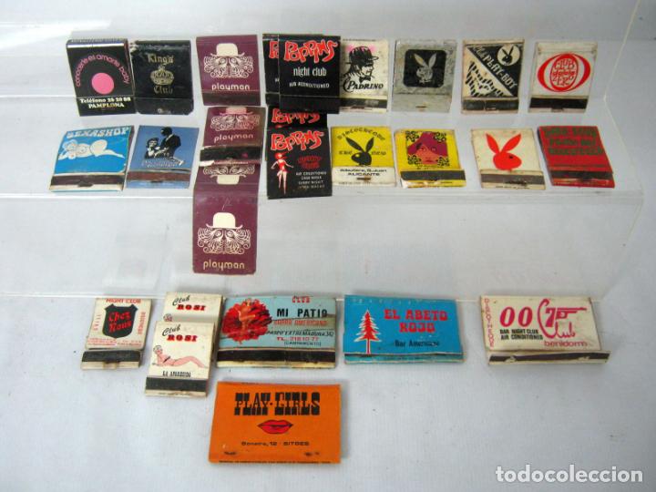 Cajas de cerillas: curioso lote coleccion 22 cajas de cerillas Clubs de Alterne Barra Americana Espa&ntilde;a a&ntilde;os 60/70