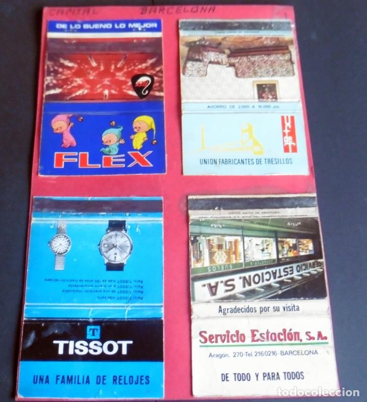 Cajas de cerillas: 12 CAJAS DE CERILLAS - EN PLANCHA VAC&Iacute;AS - BARCELONA CAPITAL - ANTIGUOS