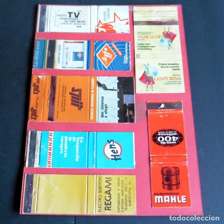 Cajas de cerillas: 13 CAJAS DE CERILLAS - EN PLANCHA VAC&Iacute;AS - DIFERENTES - ANTIGUOS - VER FOTOS