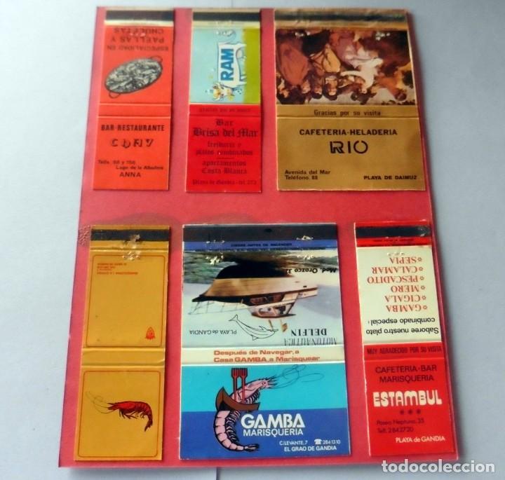 Bo&icirc;tes d'Allumettes: 12 CARTERITAS DE CERILLAS EN PLANCHA - ANTIGUAS - VALENCIA PROVINCIA (VER FOTOS)