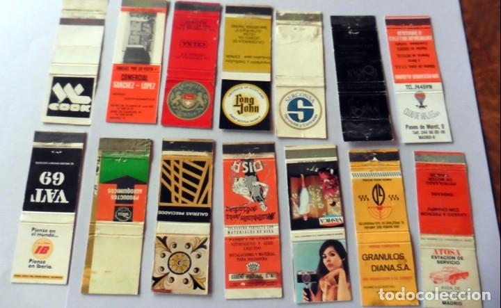 Bo&icirc;tes d'Allumettes: 14 CARTERITAS DE CERILLAS EN PLANCHA - ANTIGUAS - MADRID (VER FOTOS)