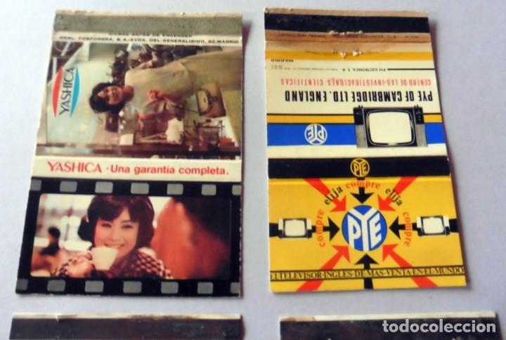 Bo&icirc;tes d'Allumettes: 4 CARTERITAS DE CERILLAS EN PLANCHA - ANTIGUAS - MADRID (VER FOTOS)