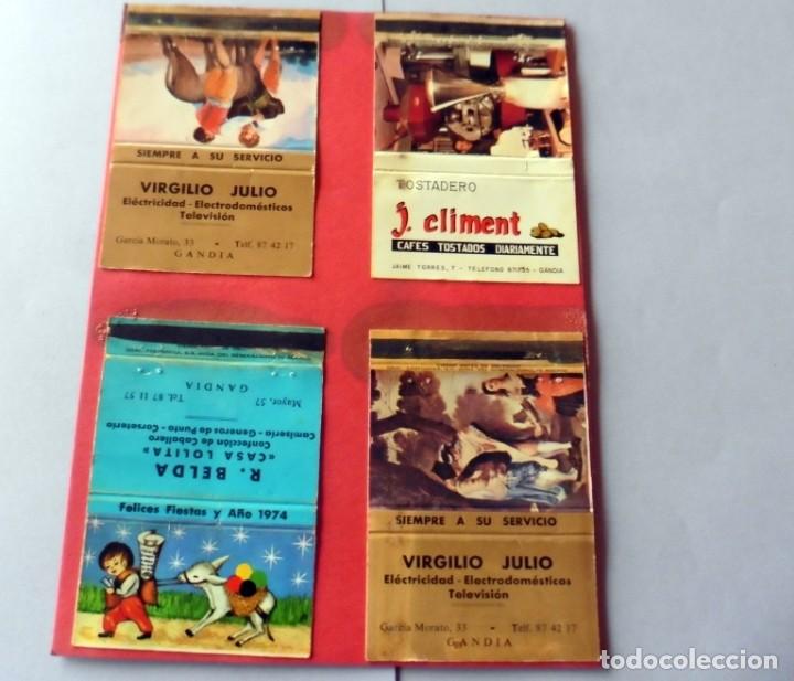 Bo&icirc;tes d'Allumettes: 8 CARTERITAS DE CERILLAS EN PLANCHA - ANTIGUAS - VALENCIA PROVINCIA (VER FOTOS)