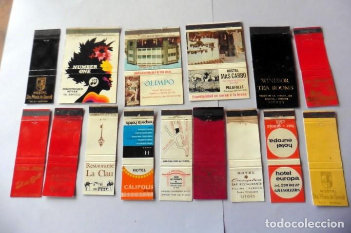 Bo&icirc;tes d'Allumettes: 15 CARTERITAS DE CERILLAS EN PLANCHA - ANTIGUAS - BARCELONA PROVINCIA (VER FOTOS)
