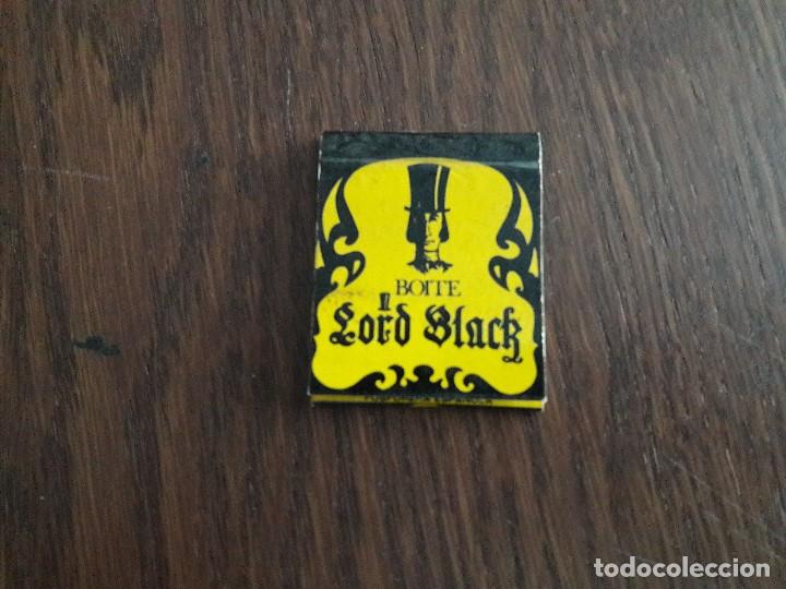 Cajas de Cerillas: caja de cerillas de publicidad Boite Lord Black, parque Montjuich