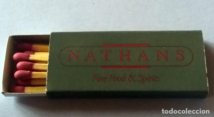 Bo&icirc;tes d'Allumettes: CAJA DE CERILLAS - LLENA - NATHANS  FINE FOOD & SPIRITS - GEORGETOWN (VER FOTOS)