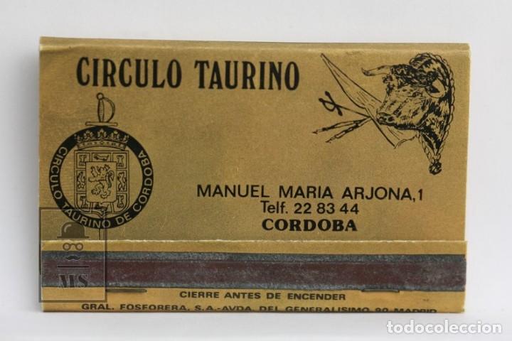 Cajas de cerillas: Carterita de Cerillas Publicitaria - Circulo Taurino de Cordoba - Completa