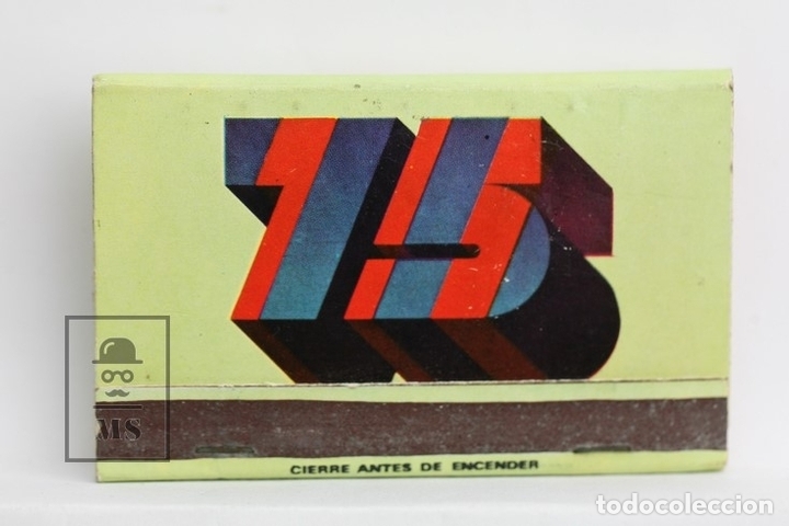 Cajas de cerillas: Carterita Cerillas Publicitaria - 75 Aniversario F. C. Barcelona 1899 - 1974 - Completa