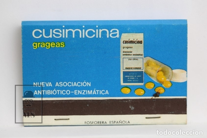 Cajas de cerillas: Carterita Cerillas Publicitaria - Cusimicina Antibi&oacute;tico / Instituto Cusi - Completa