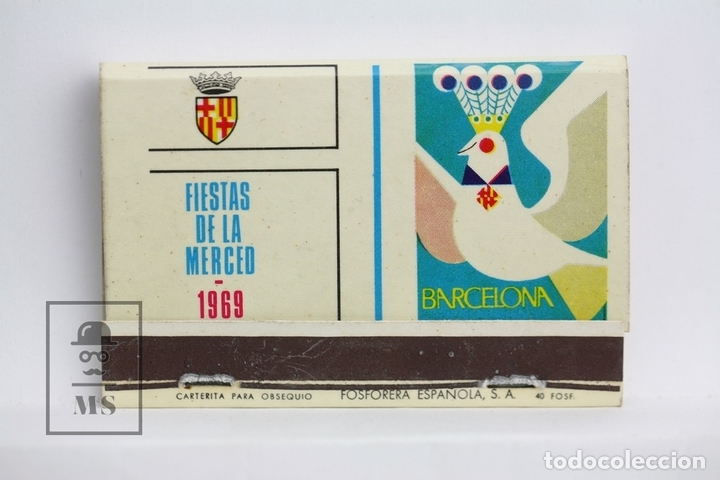 Cajas de cerillas: Carterita Cerillas Publicitaria - Fiestas de la Merced / Barcelona 1969 - Completa