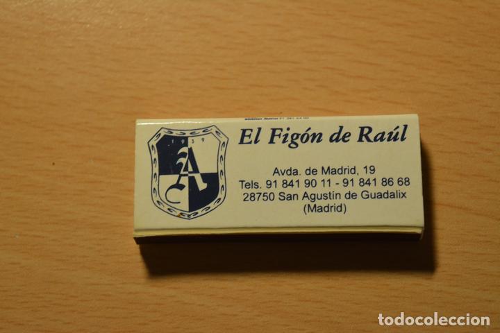 Cajas de Cerillas: CAJA DE CERILLAS DEL RESTAURANTE EL FIGON DE RAUL (SAN AGUSTIN DE GUADALIX)