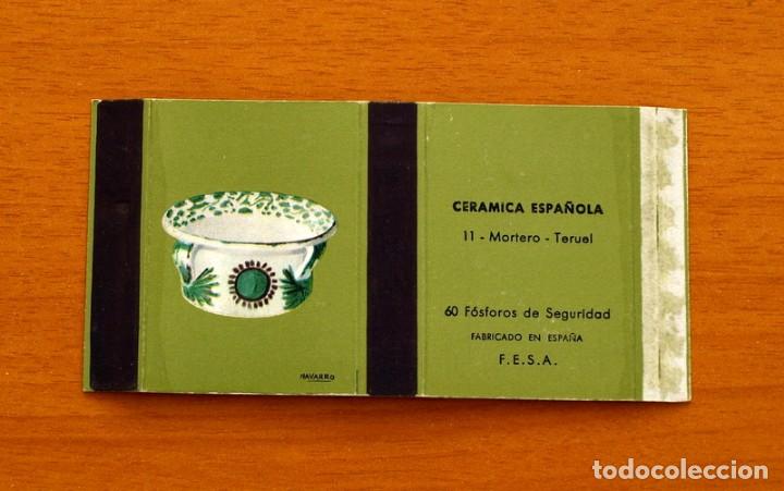 Cajas de Cerillas: Cer&aacute;mica Espa&ntilde;ola - N&ordm; 11, Mortero, Teruel - Caja de cerillas - Fosforera Espa&ntilde;ola 1968
