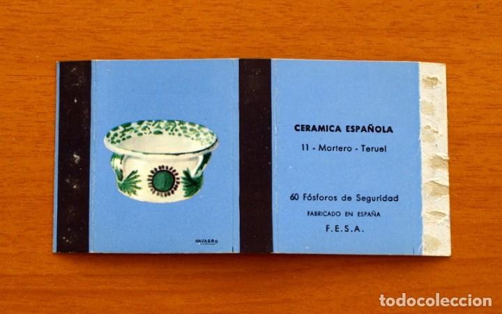 Cajas de Cerillas: Cer&aacute;mica Espa&ntilde;ola - N&ordm; 11, Mortero, Teruel - Caja de cerillas - Fosforera Espa&ntilde;ola 1968