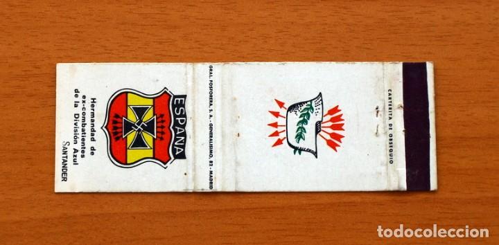 Cajas de Cerillas: Carterita de cerillas - Espa&ntilde;a Hermandad de Excombatientes de la Divisi&oacute;n Azul, Santander